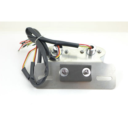 2FastMoto Taillight / Turn Signal Unit Chrome With License Holder - Red Lens 060-045_1153659