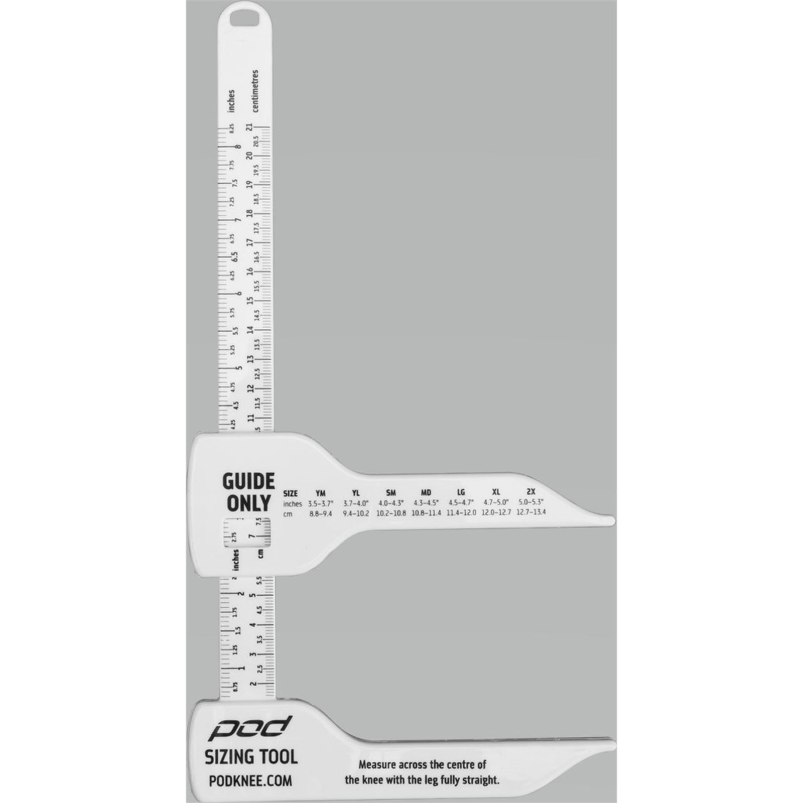 POD Active Knee Brace Sizing Tool - White PP140-008-NS_871514