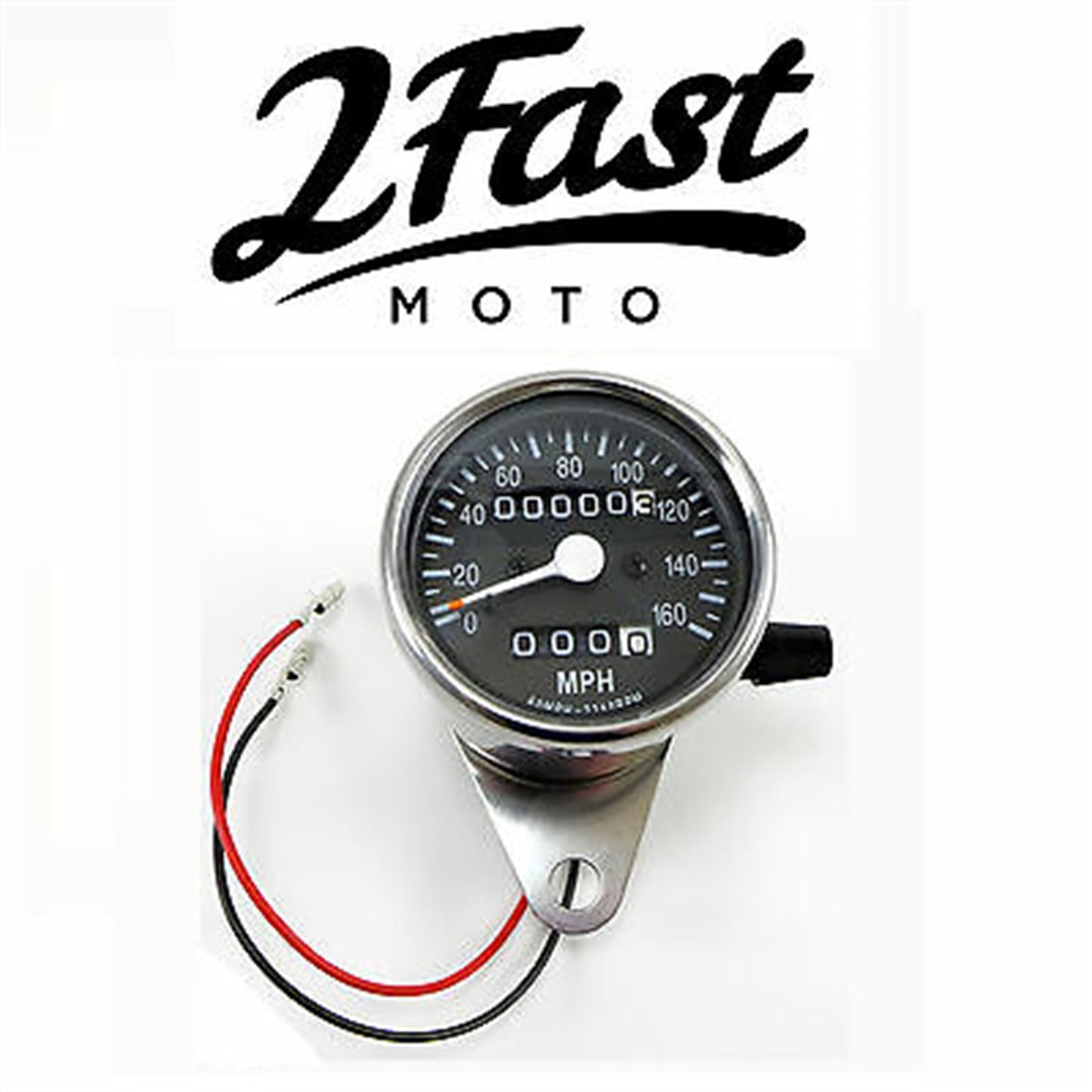 2FastMoto Chrome Speedometer with Trip Odometer for Honda Cafe Racer, CB, CL [MPN: 58-43664]_623722