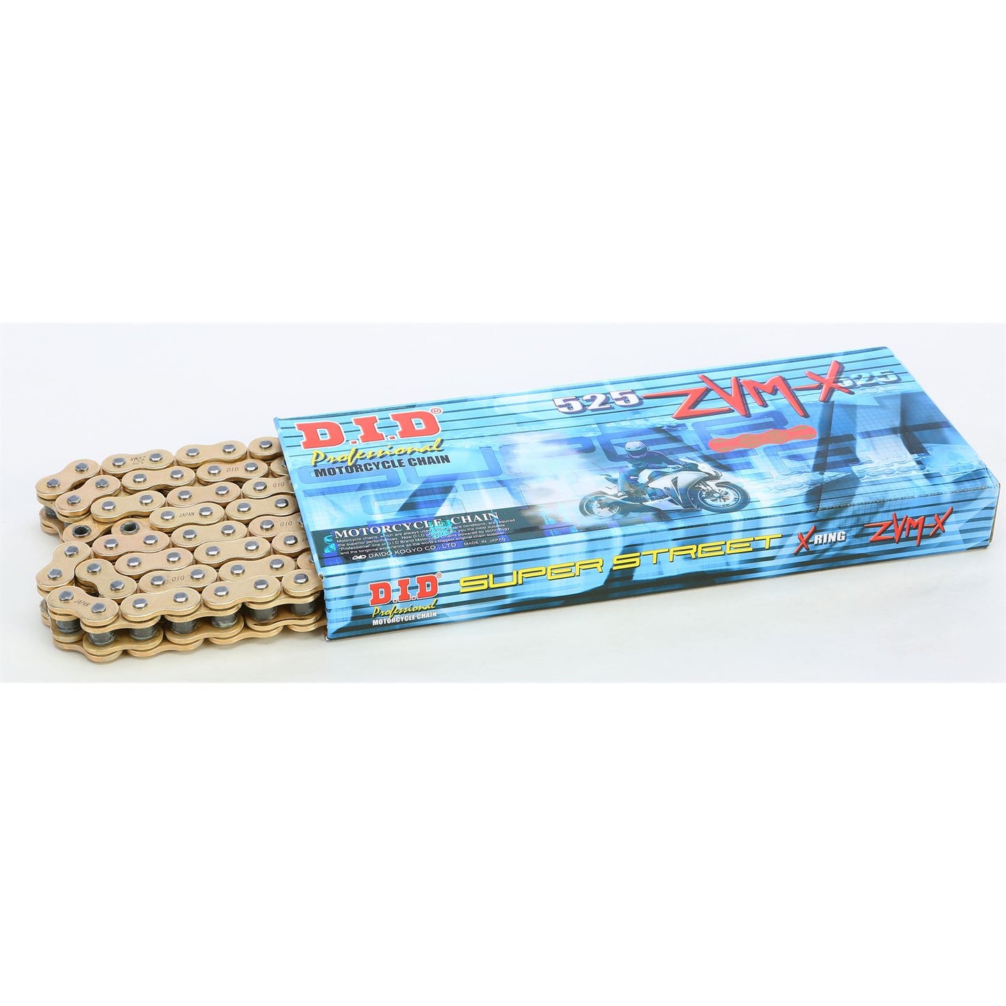 D.I.D. Super Street 525ZVMXG-100 Links X-Ring Chain Gold [MPN: 525ZVMXG100Z]_29783