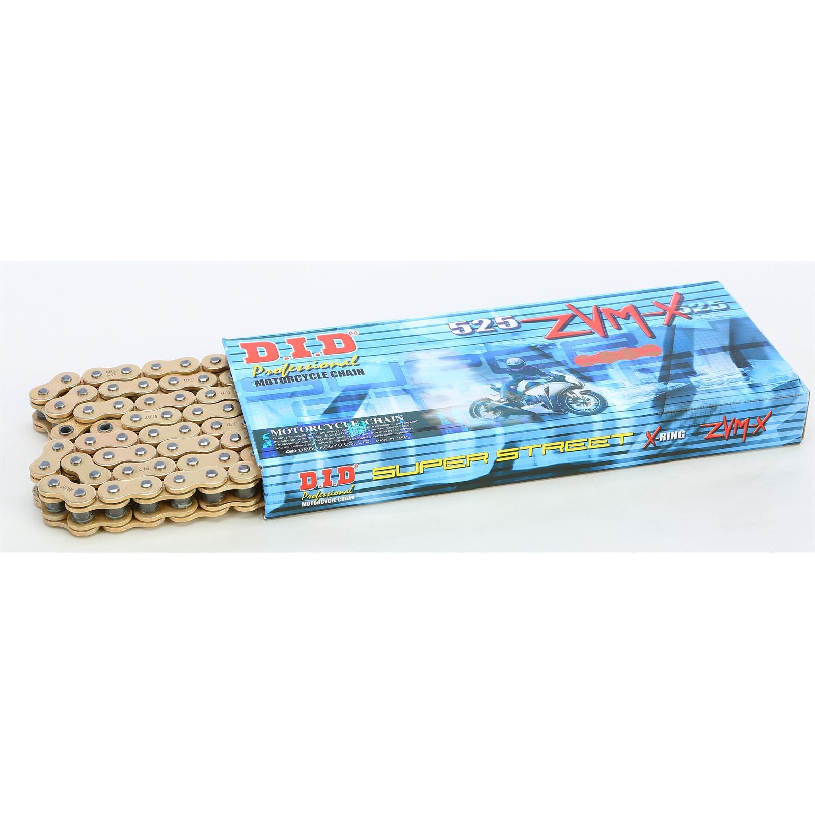 D.I.D. Super Street 525ZVMXG-100 Links X-Ring Chain Gold [MPN: 525ZVMXG100Z]_29783