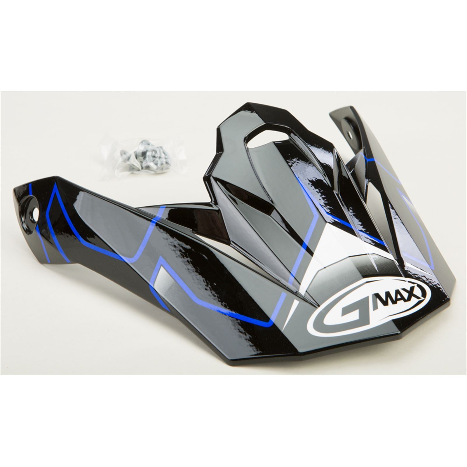 GMax Visor with Screws Step MX-86 Black/Blue G086039_30592