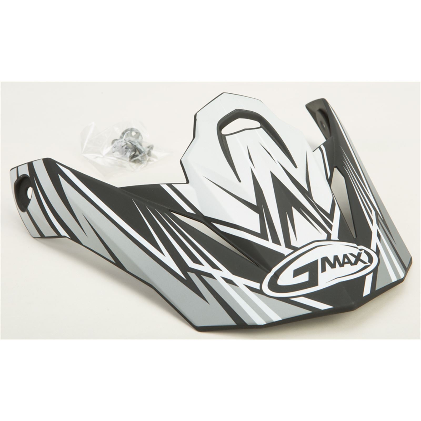 GMax Visor with Screws Raz  MX-86 Matte Silver/White G086014_30597