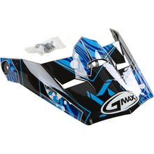GMax Visor with Screws Hooper MX-46Y Black/Blue - YS-YL  G046858_30690
