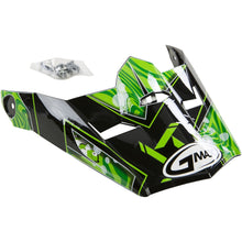GMax Visor with Screws Hooper MX-46Y Black/Green - YS-YL  G046859_30691