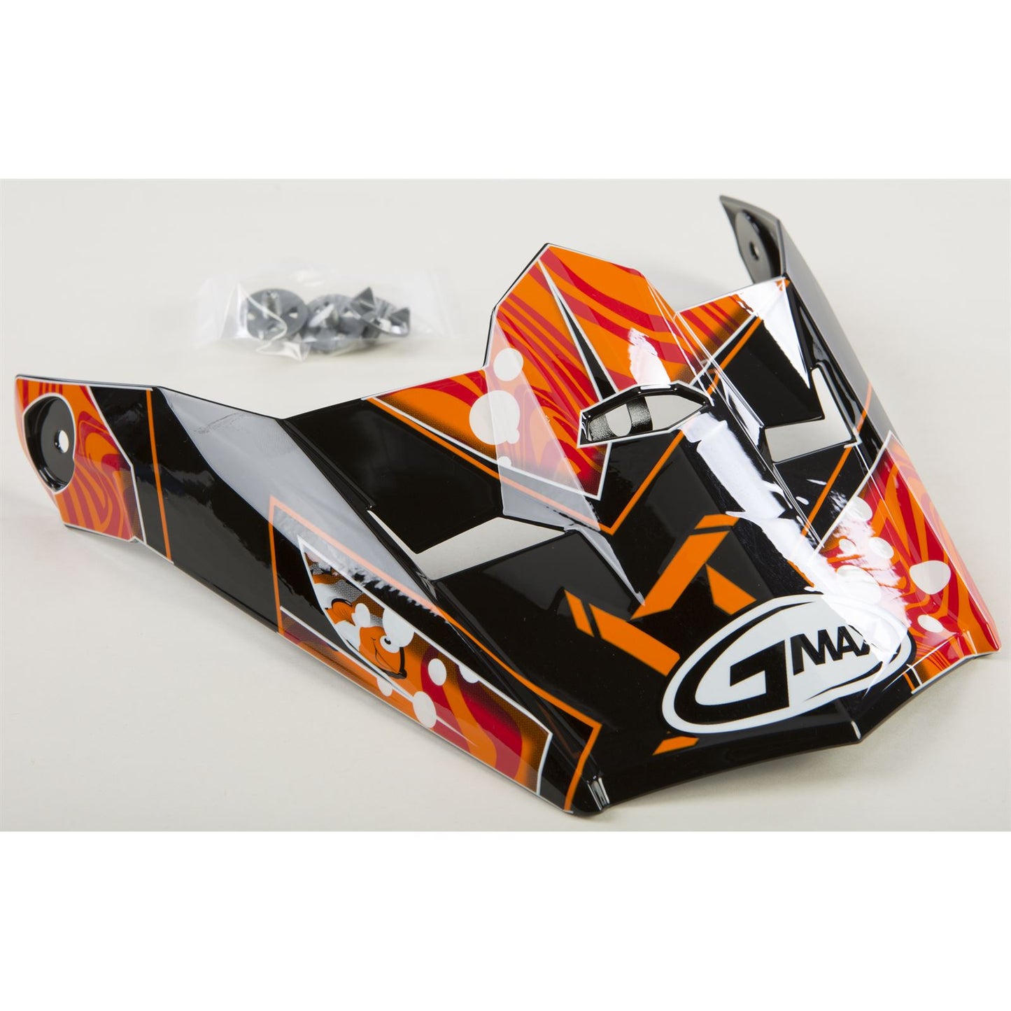 GMax Visor with Screws Hooper MX-46Y Black/Orange - YS-YL  G046861_30692