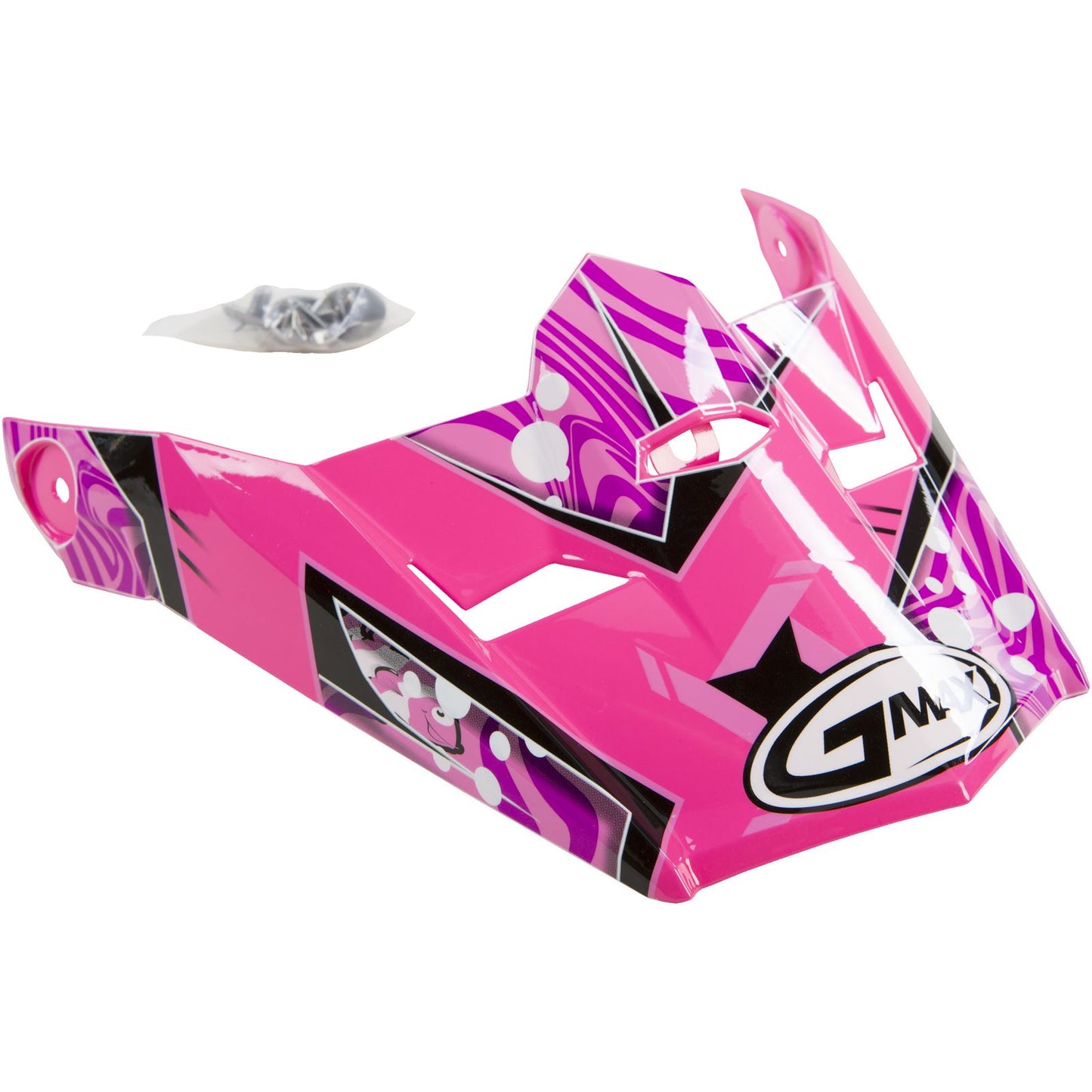 GMax Visor with Screws Hooper MX-46Y Black/Pink/Purple   - YS-YL  G046862_30693