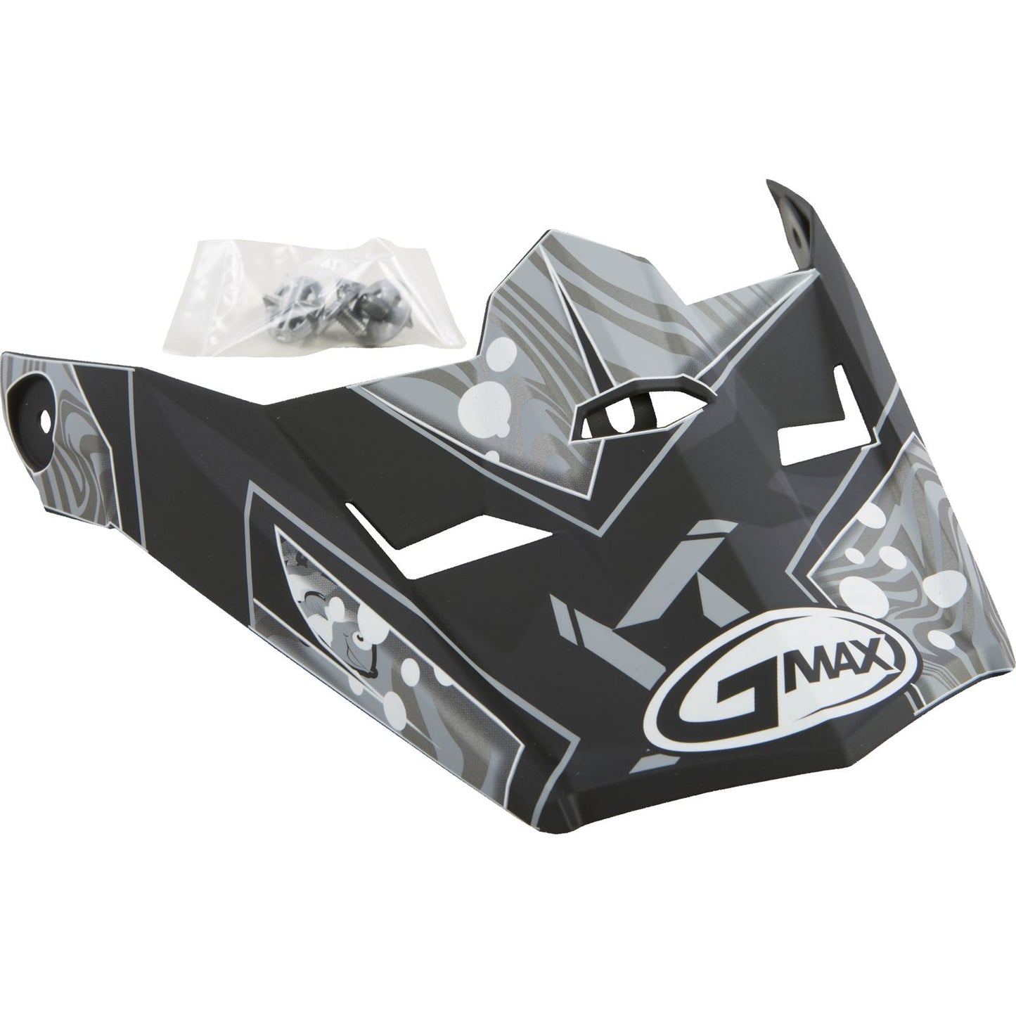GMax Visor with Screws Hooper MX-46Y Matte Black/Dark Silver - YS-YL  G046863_30695