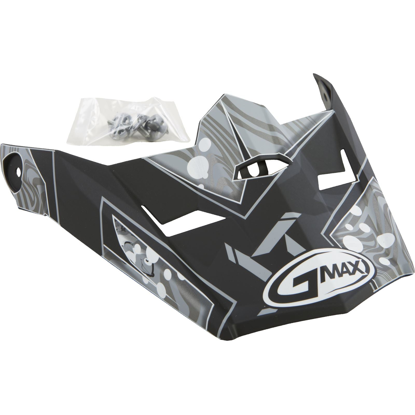 GMax Visor with Screws Hooper MX-46Y Matte Black/Dark Silver - YS-YL  G046863_30695