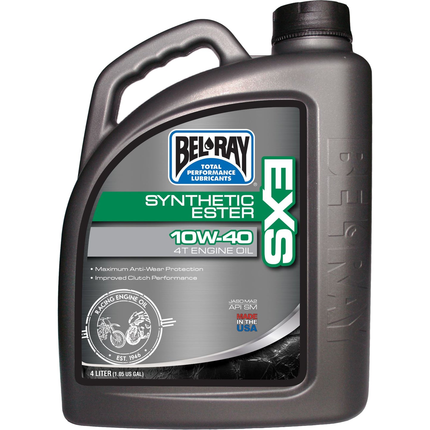 Bel-Ray EXS Full Synthetic Ester 4T Engine Oil 10W-40 - 4/Liter [MPN: 99161-B4LW]_32856
