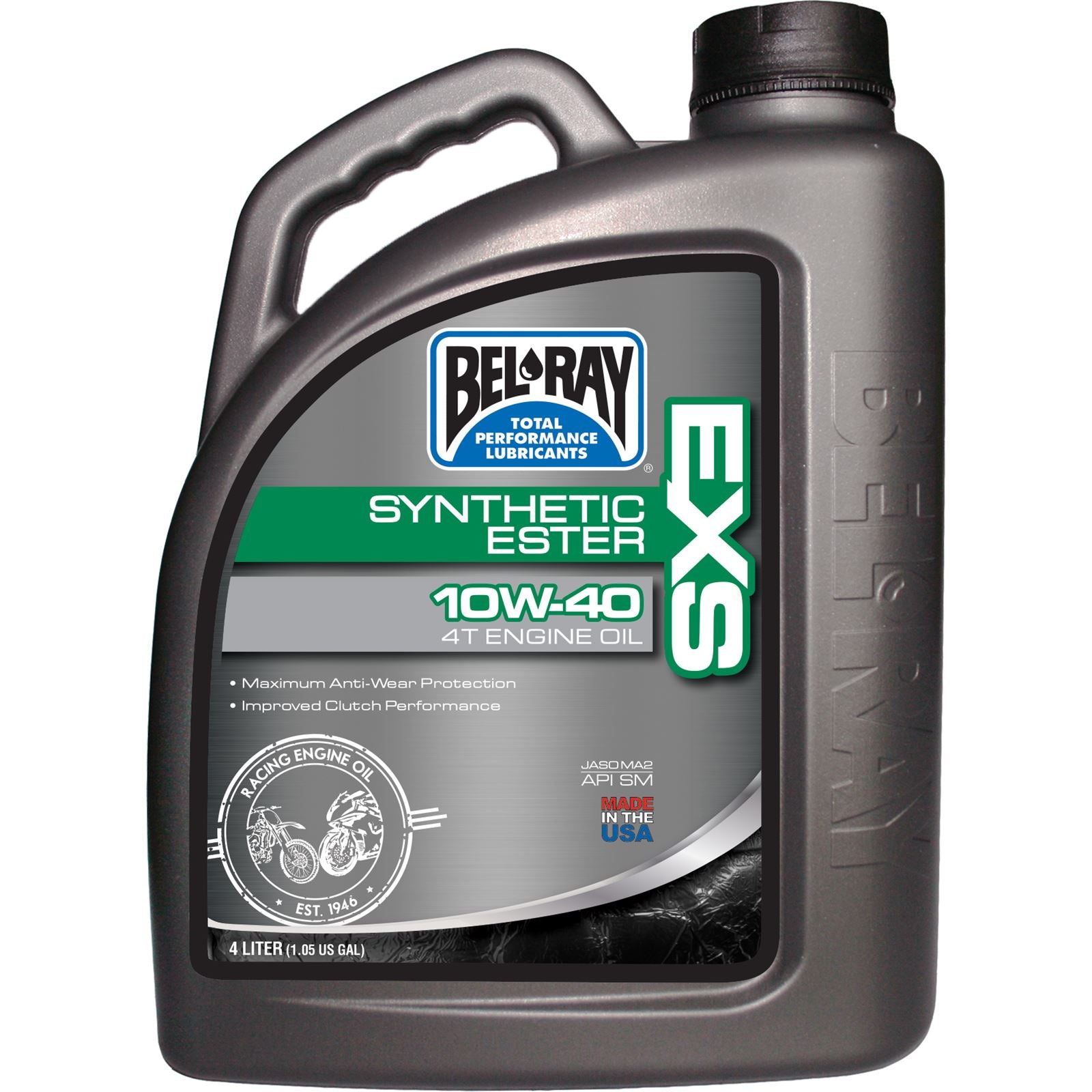 Bel-Ray EXS Full Synthetic Ester 4T Engine Oil 10W-40 - 4/Liter [MPN: 99161-B4LW]_32856