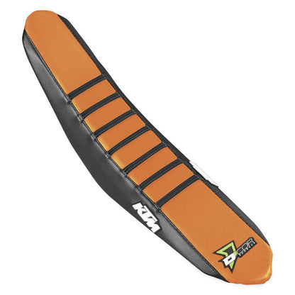 D'Cor Seat Cover Black/Orange with Ribs [MPN: 30-30-206]_33139