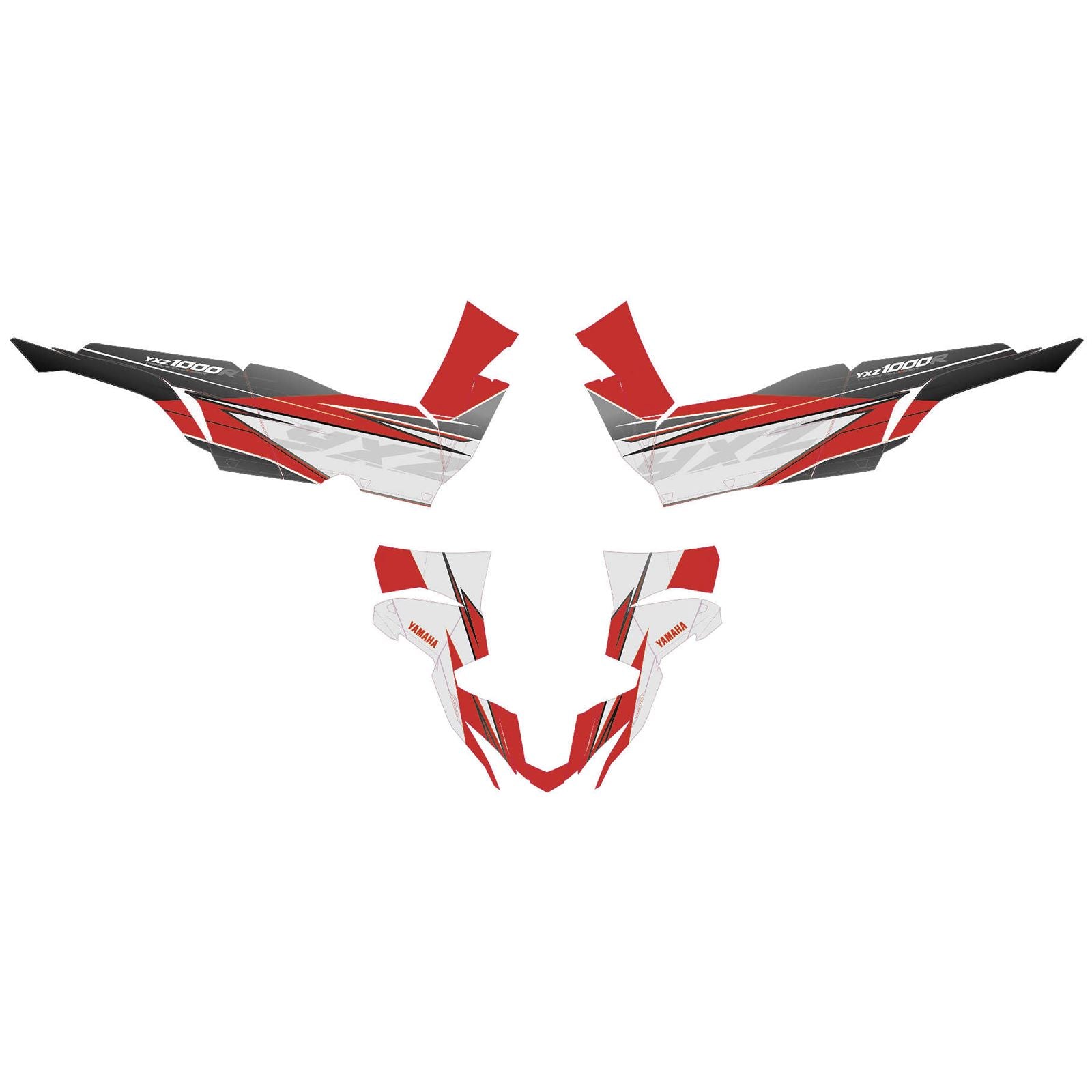 D'Cor Complete Graphic Kit Grey/Red for Yamaha YXZ [MPN: 20-50-468]_33172