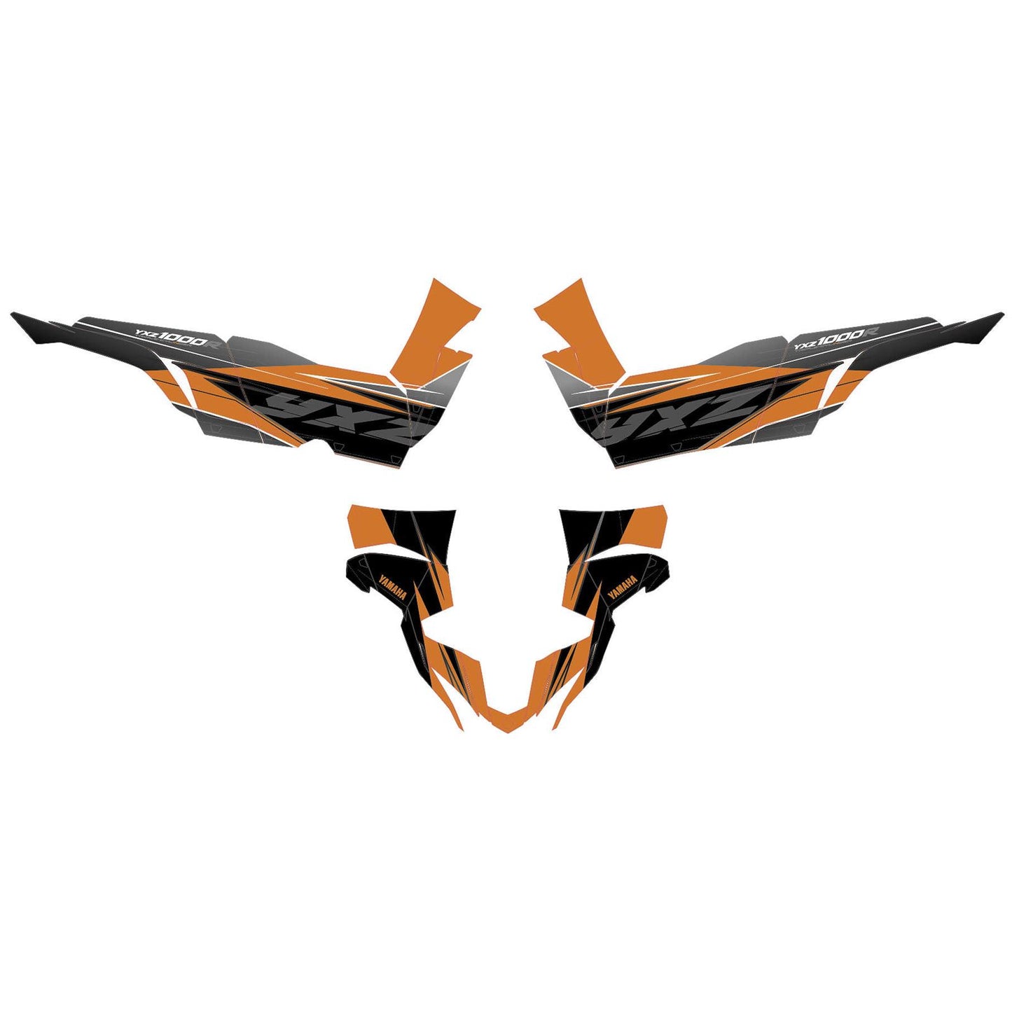 D'Cor Complete Graphic Kit Orange/Black for Yamaha YXZ [MPN: 20-50-469]_33174