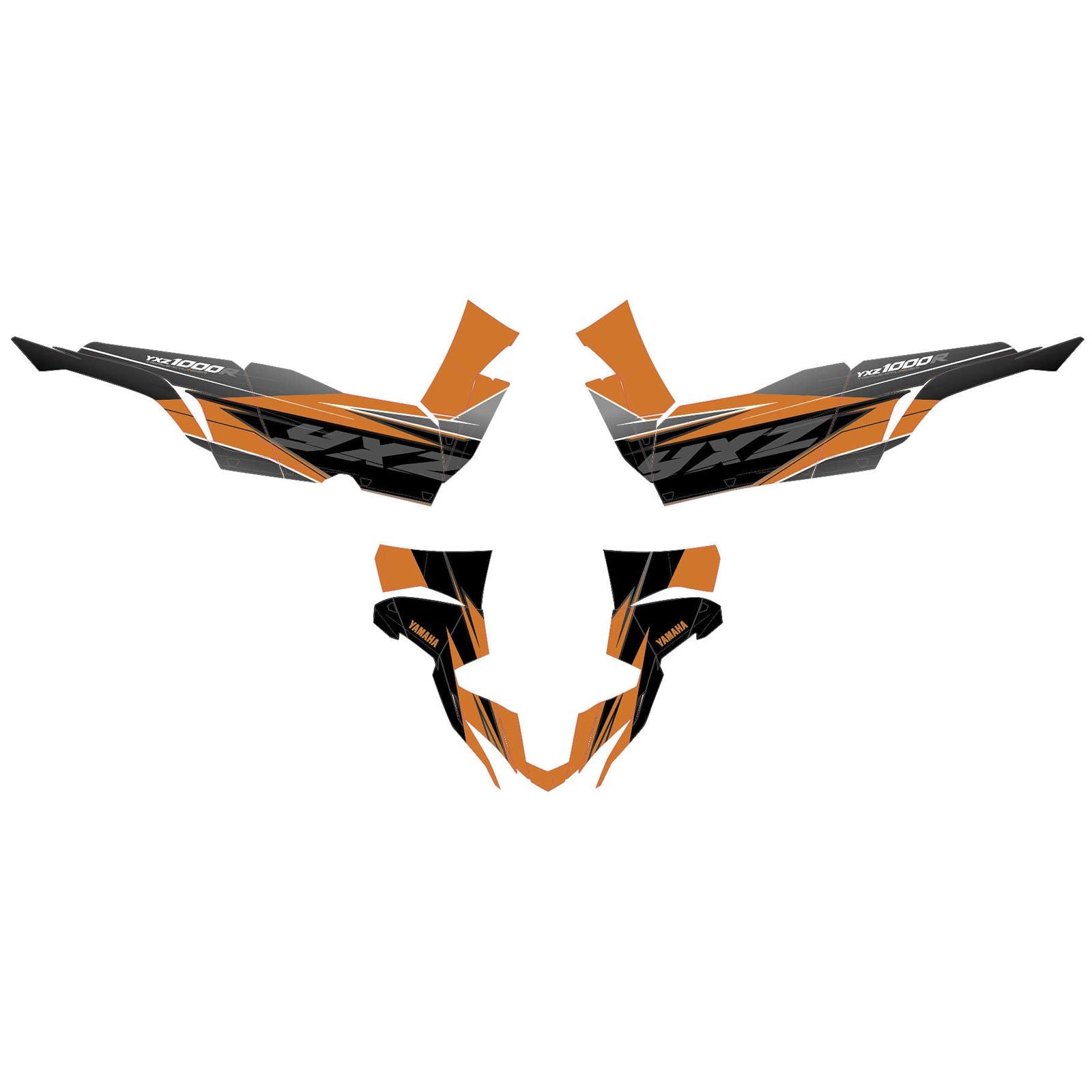 D'Cor Complete Graphic Kit Orange/Black for Yamaha YXZ [MPN: 20-50-469]_33174