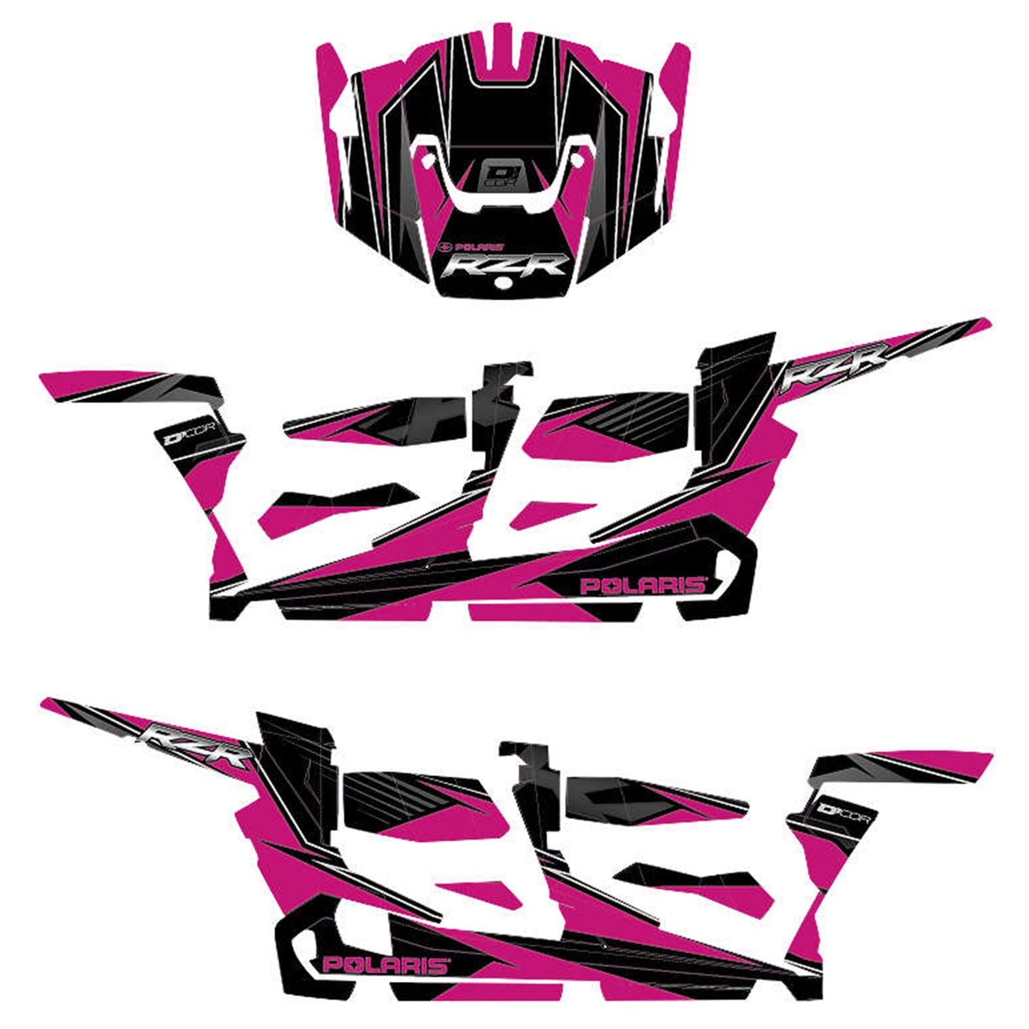 D'Cor Complete Graphic Kit Pink/Black for Polaris RZR4  [MPN: 20-60-113]_33203