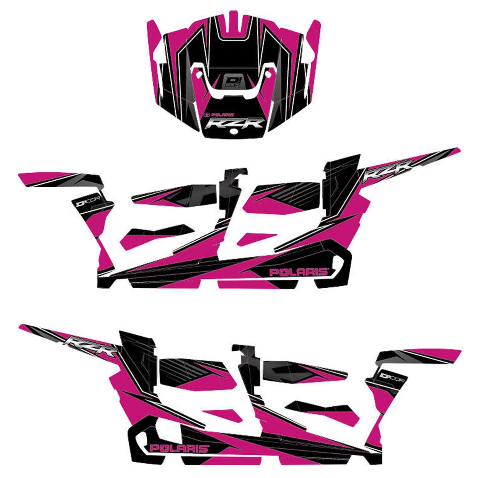 D'Cor Complete Graphic Kit Pink/Black for Polaris RZR4  [MPN: 20-60-113]_33203