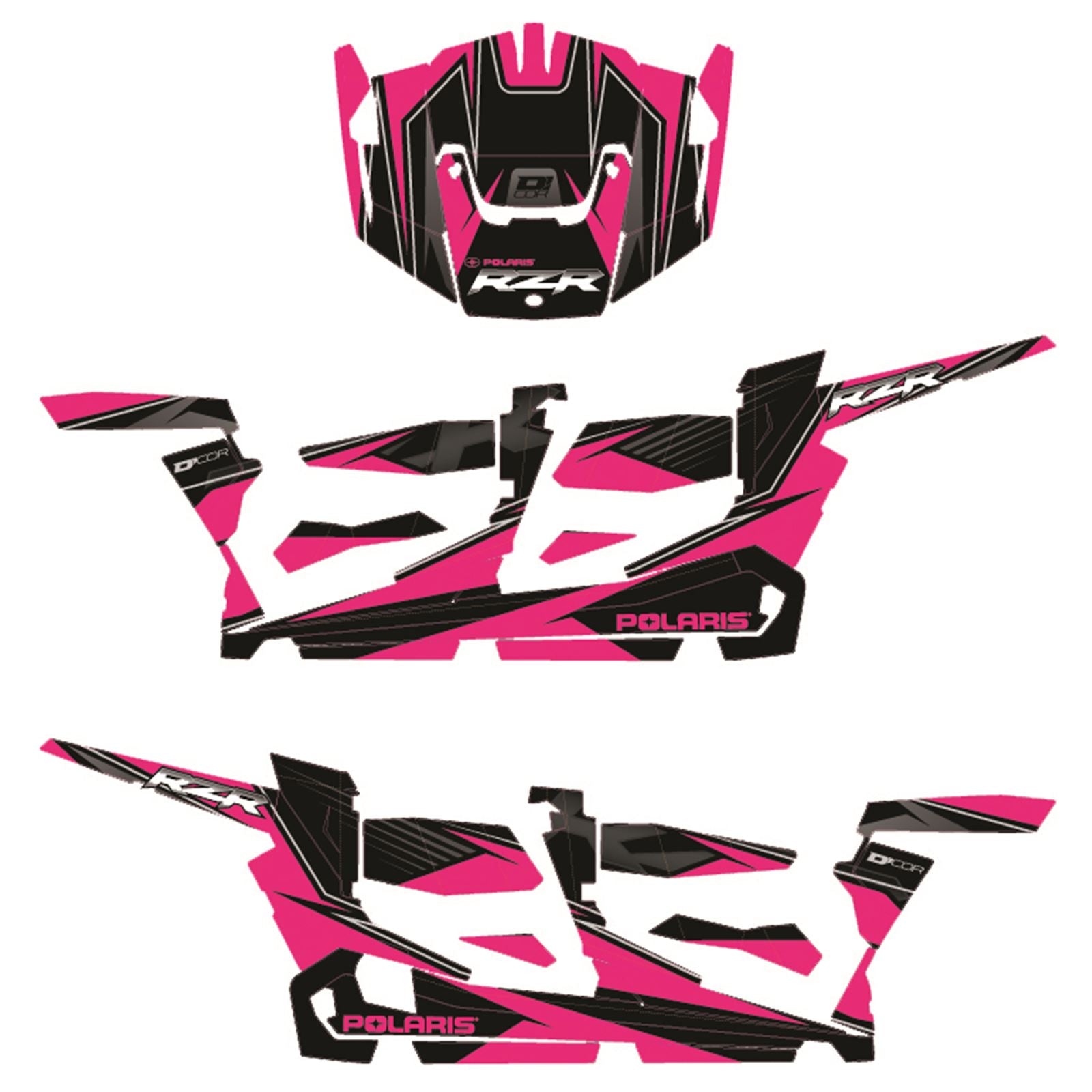 D'Cor Complete Graphic Kit Pink/Black for Polaris RZR4  [MPN: 20-60-113]_33204