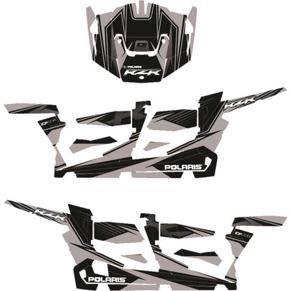 D'Cor Polaris RZR4 Complete Graphic Kit Silver/Black [MPN: 20-60-119]_33216