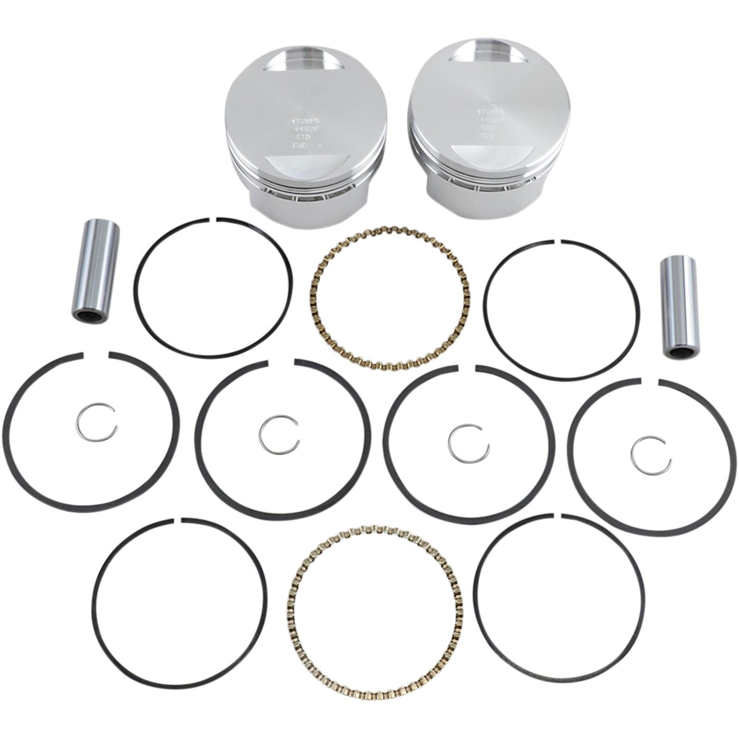 Wiseco - Powersports V-Twin Piston Kit 1200 EVO Sporster 9:1 Compression [MPN: K1660]_497034