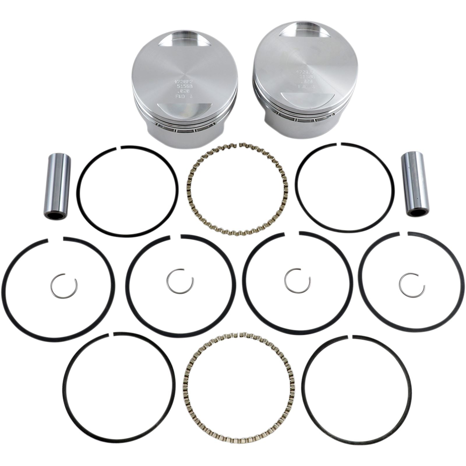 Wiseco - Powersports V-Twin Piston Kit 1200 EVO Sporster 9:1 Compression K1662_497035