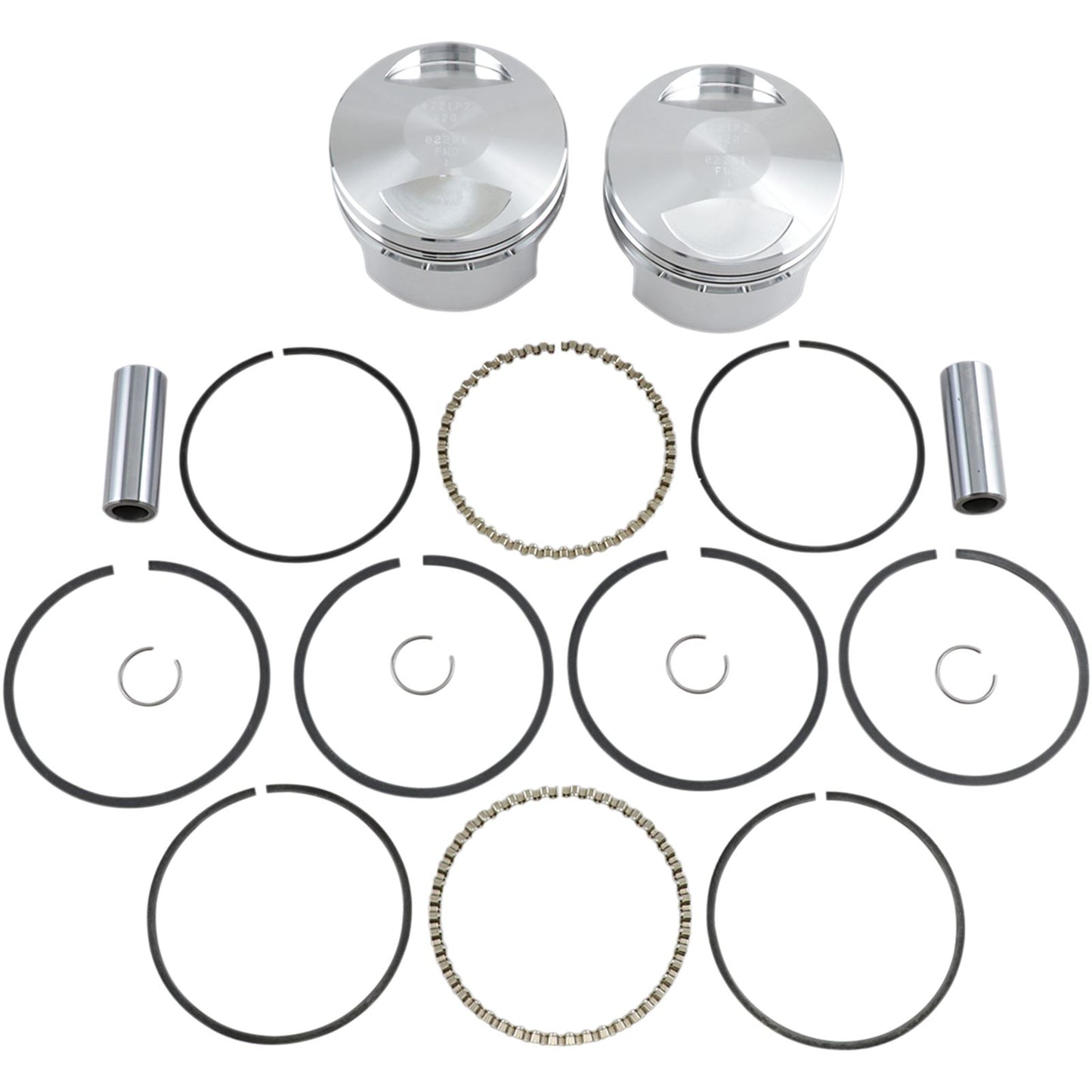 Wiseco - Powersports V-Twin Piston Kit 1200 EVO Sporster 10.5:1 Compression K1687_497045