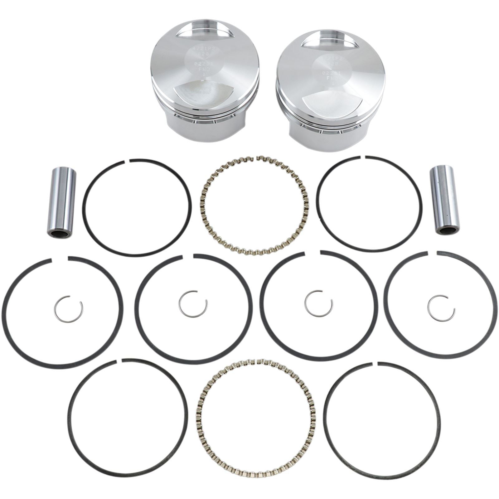 Wiseco - Powersports V-Twin Piston Kit 1200 EVO Sporster 10.5:1 Compression K1687_497045