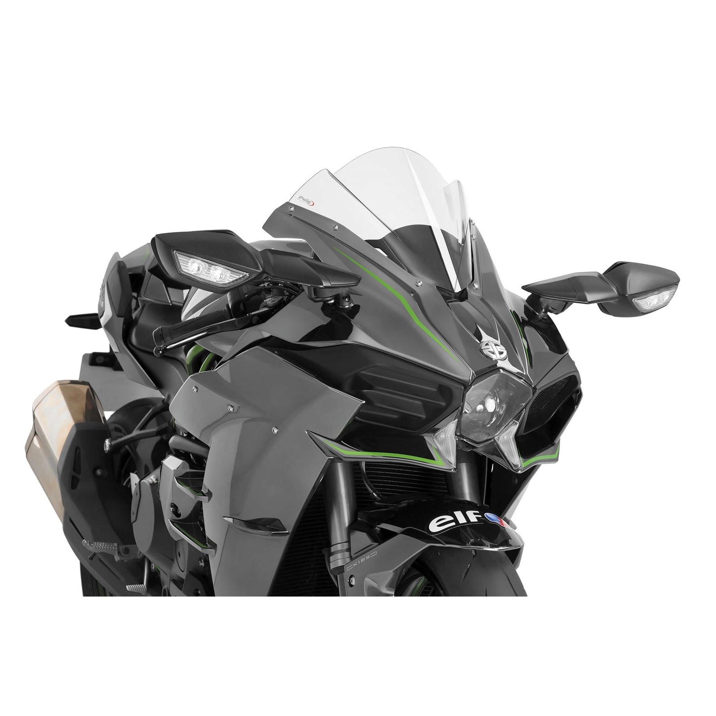 Puig Racing Windscreen - Clear for Kawasaki  [MPN: 7631W]_36985