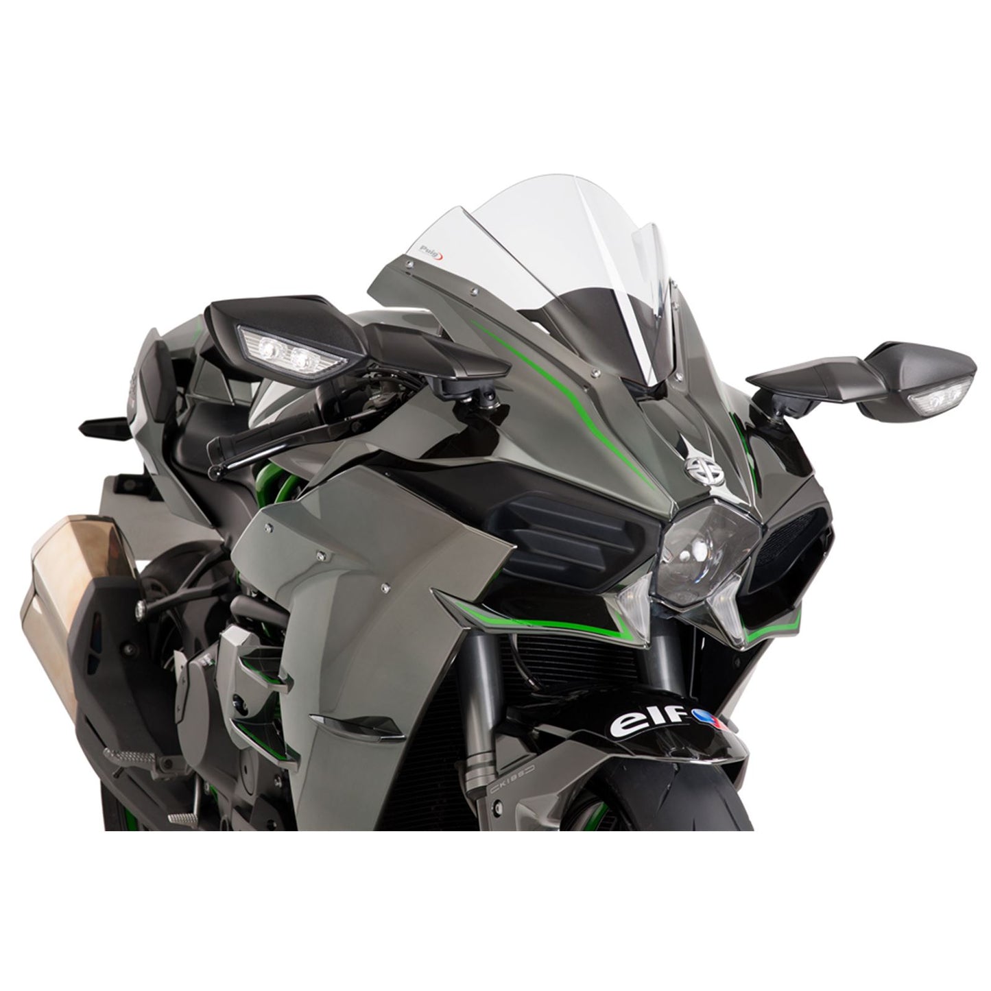 Puig Racing Windscreen - Clear for Kawasaki  [MPN: 7631W]_36986