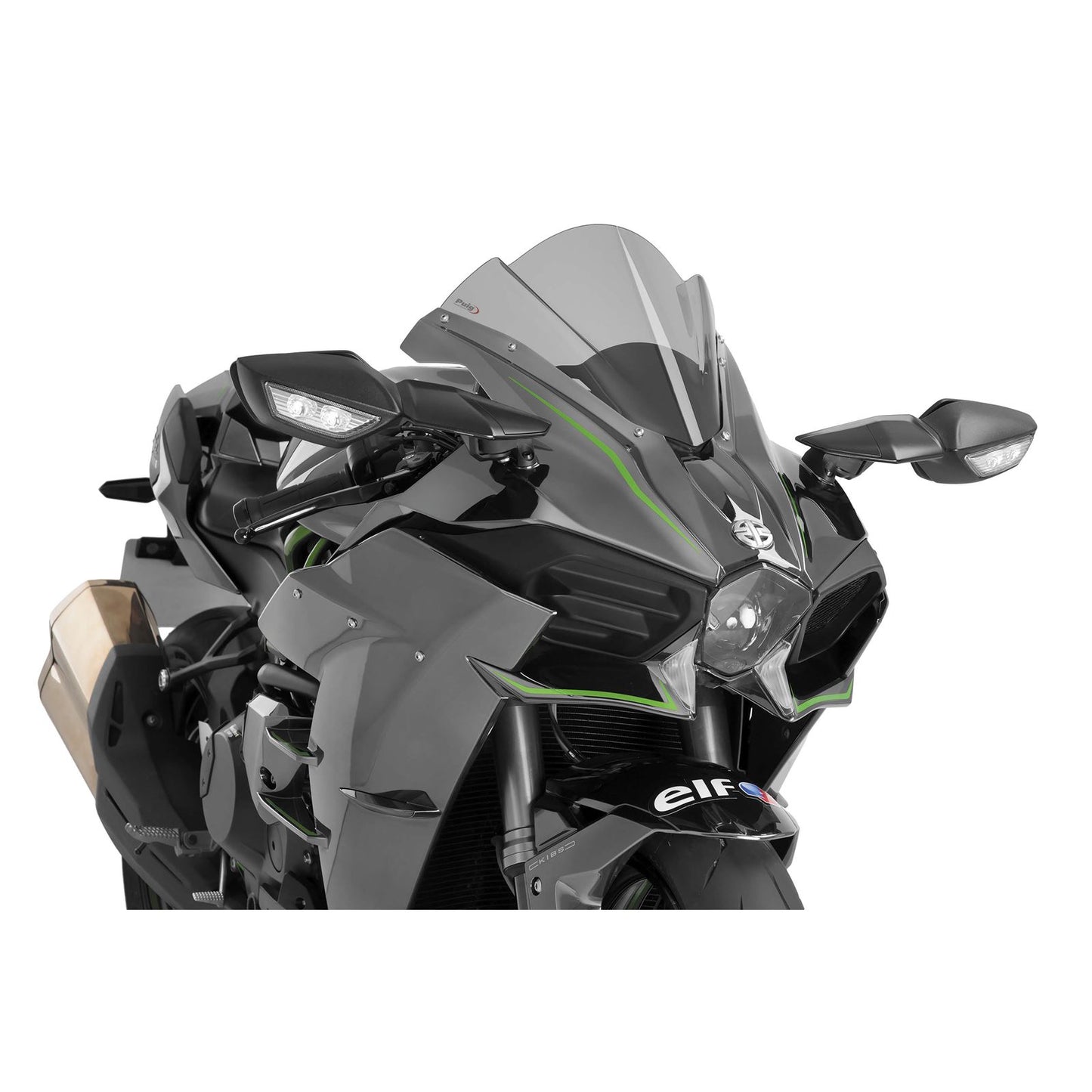 Puig Racing Windscreen - Smoke for Kawasaki  7631H_36990