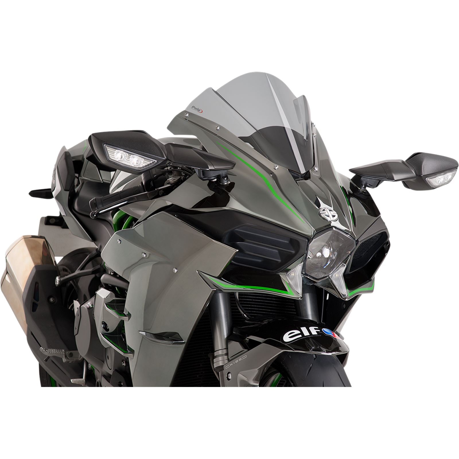 Puig Racing Windscreen - Smoke for Kawasaki  7631H_461122