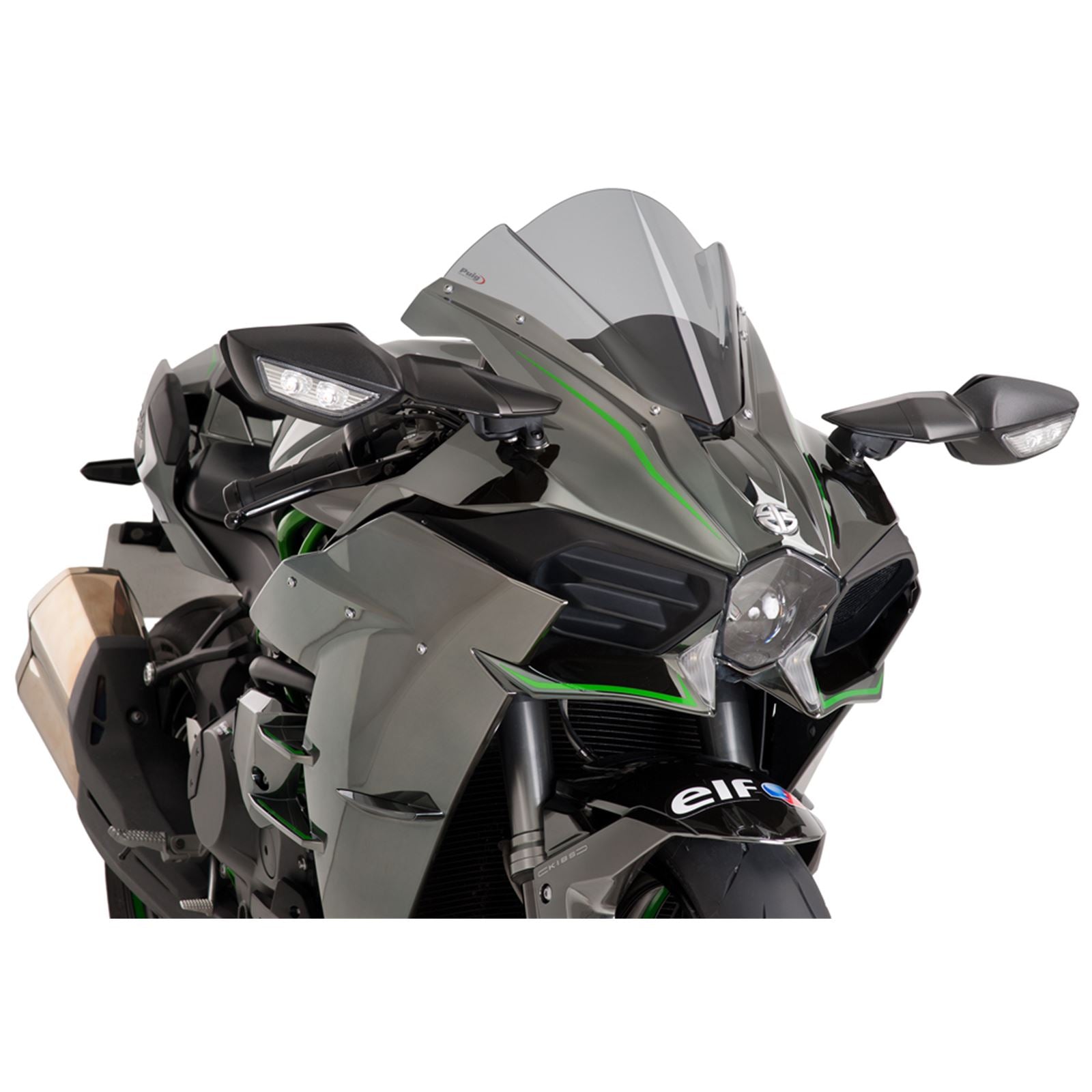 Puig Racing Windscreen - Smoke for Kawasaki  7631H_36991