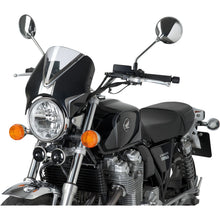 Puig Retrovision Windscreen - Black/Clear for Honda [MPN: 7593W]_461285