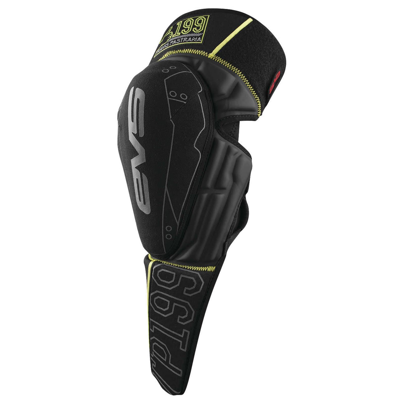 EVS Sports TP199 Knee Guards Black/Hi-Vis  Youth [MPN: TP199K-BK-Y]_37765