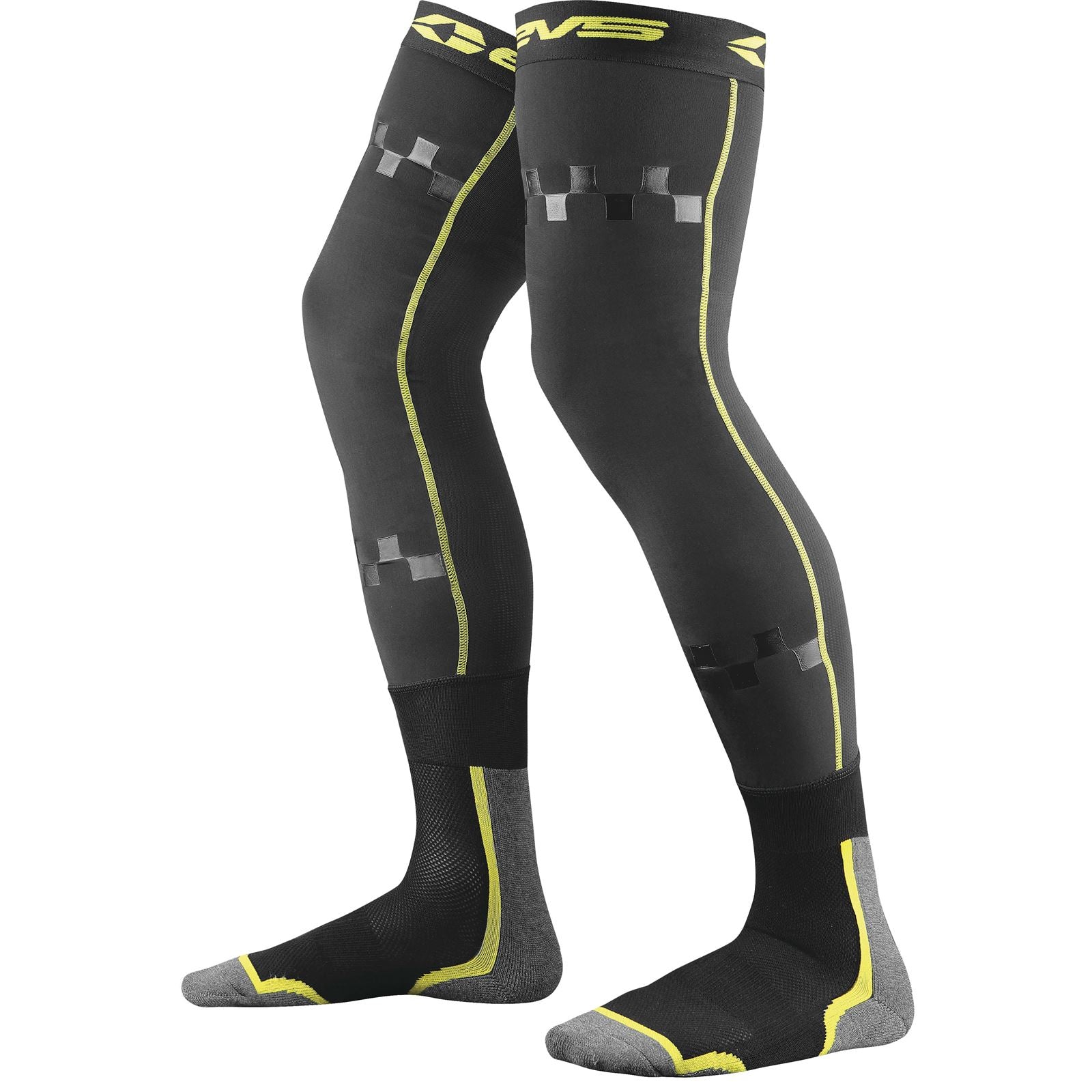 EVS Sports Fusion Socks Black/Hi-Vis  Small/Medium [MPN: FSN-HIVIZ-S/M]_37817