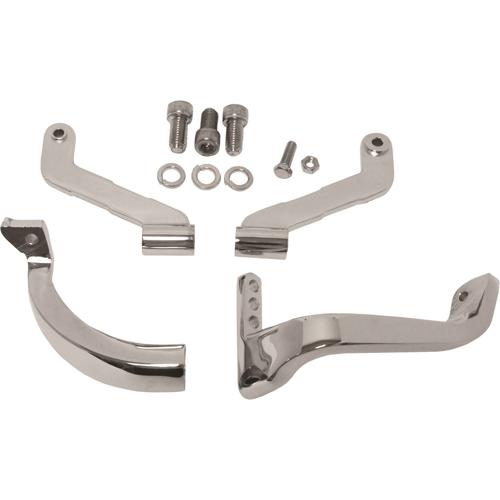 Harddrive Footboard Mounts Chrome  Front 16-211_38090