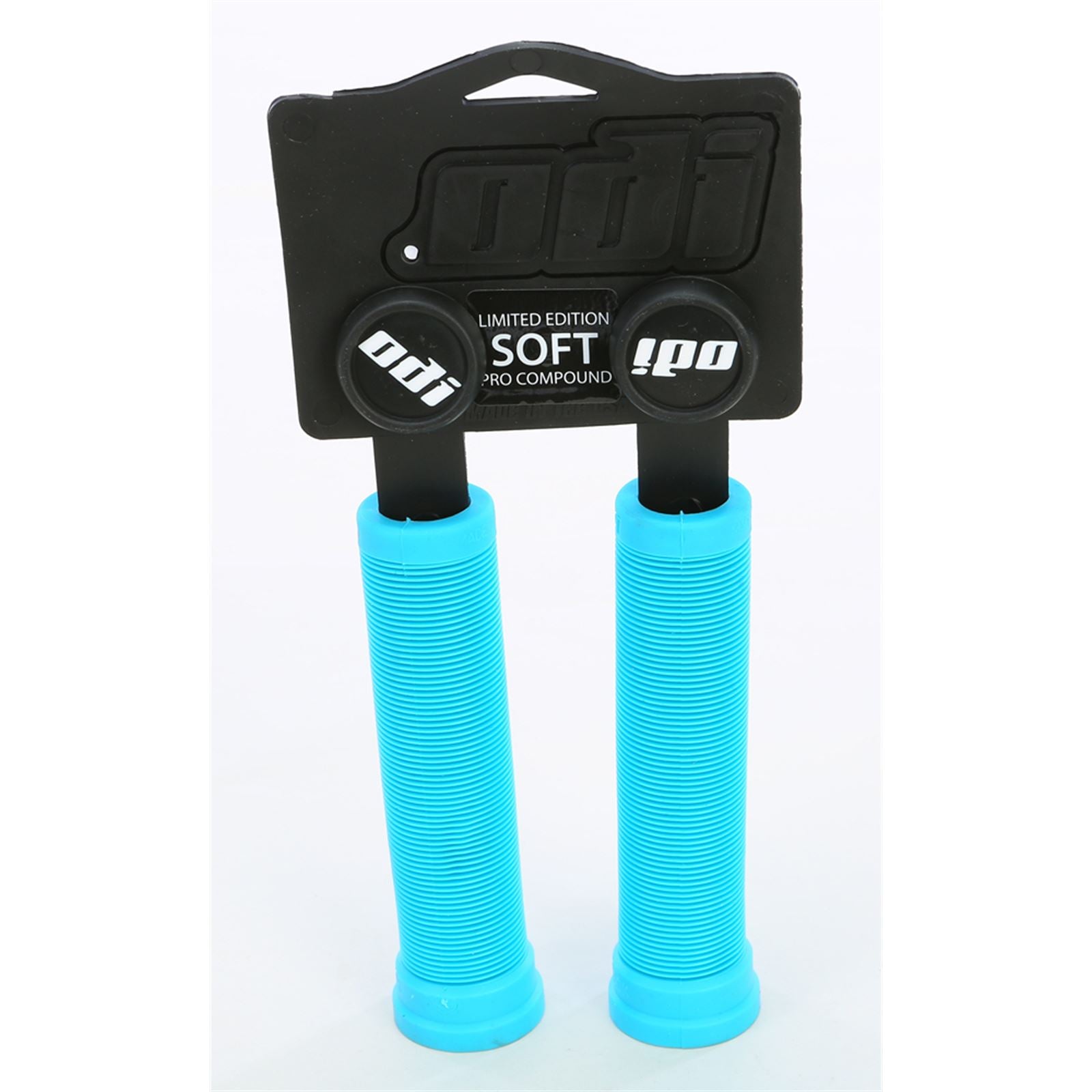 ODI Soft Longneck (Flangeless) Grips - 135mm - Aqua Blue [MPN: F01SLAQ]_38446