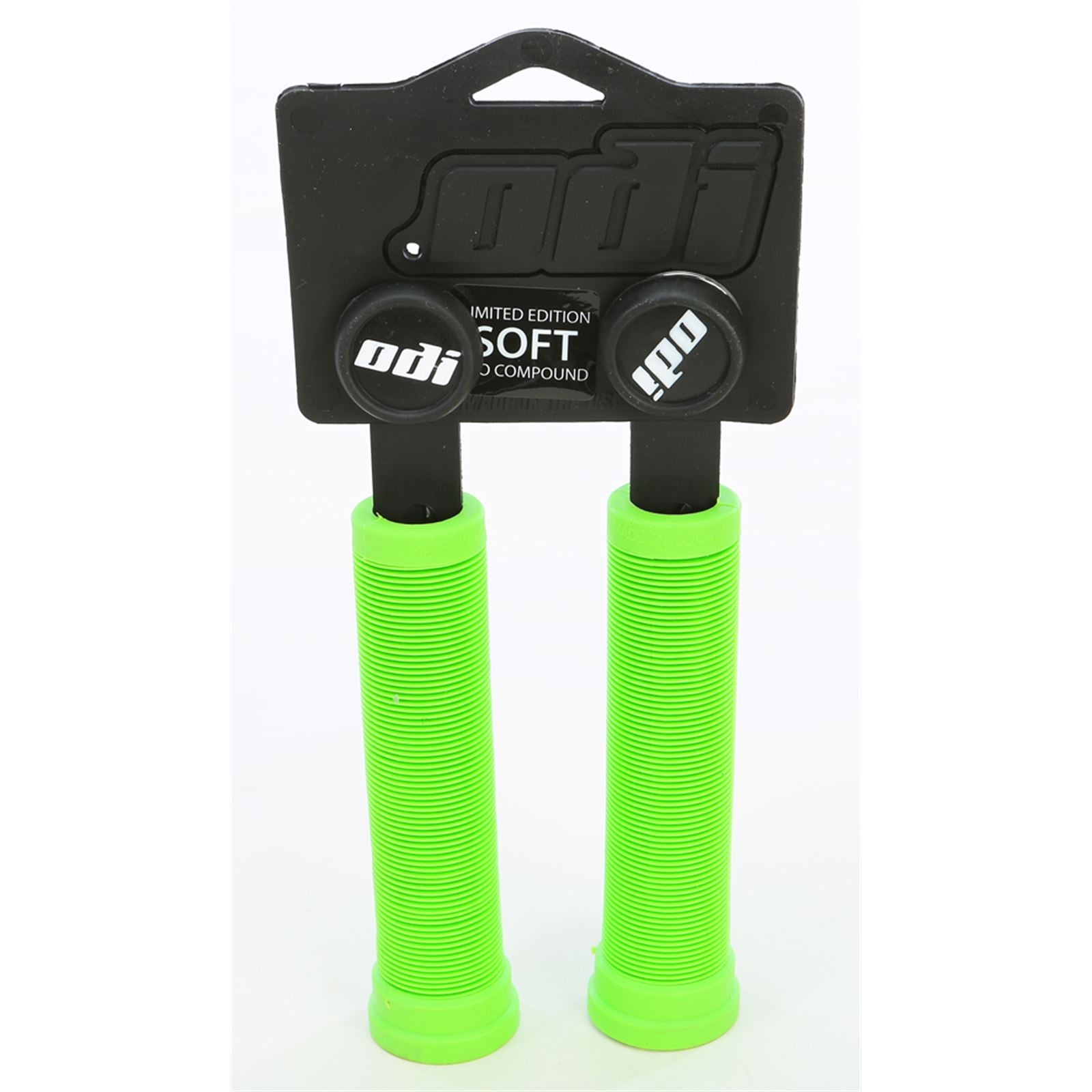 ODI Soft Longneck Flangeless Grips - 135mm - Green [MPN: F01SLN]_38447
