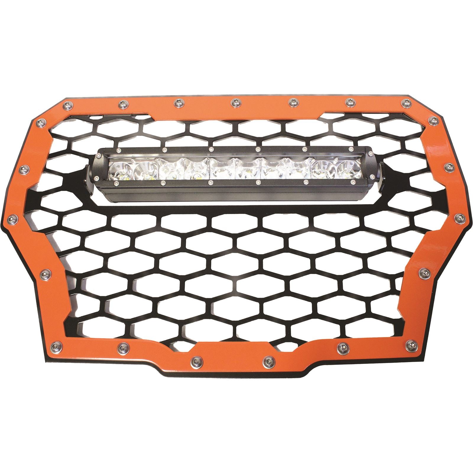 Modquad MQ Grill Black/Red with Light for Polaris Turbo [MPN: RZR-FGLS-T-RD]_39004