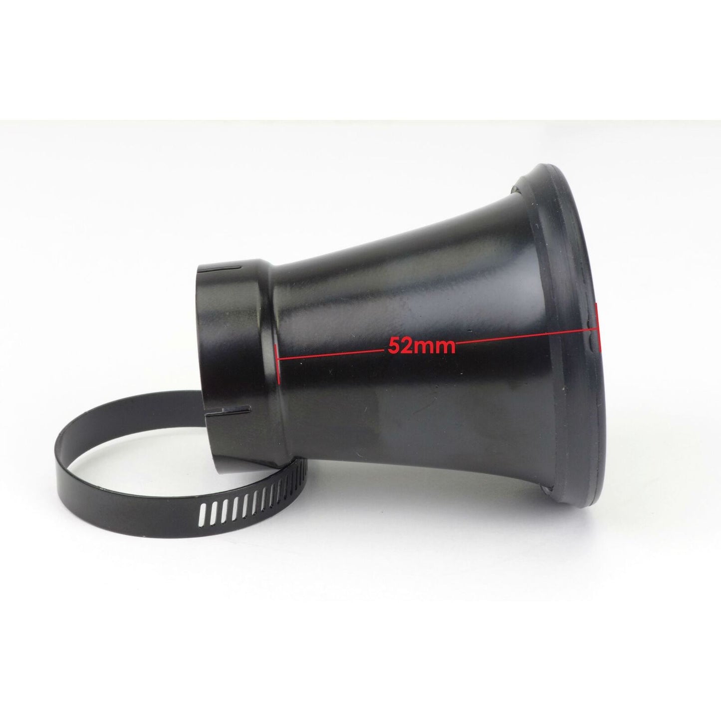 2FastMoto  Velocity Stack 35mm x 52mm Trumpet Style with Removable Screens Black RY-VS35B_630052
