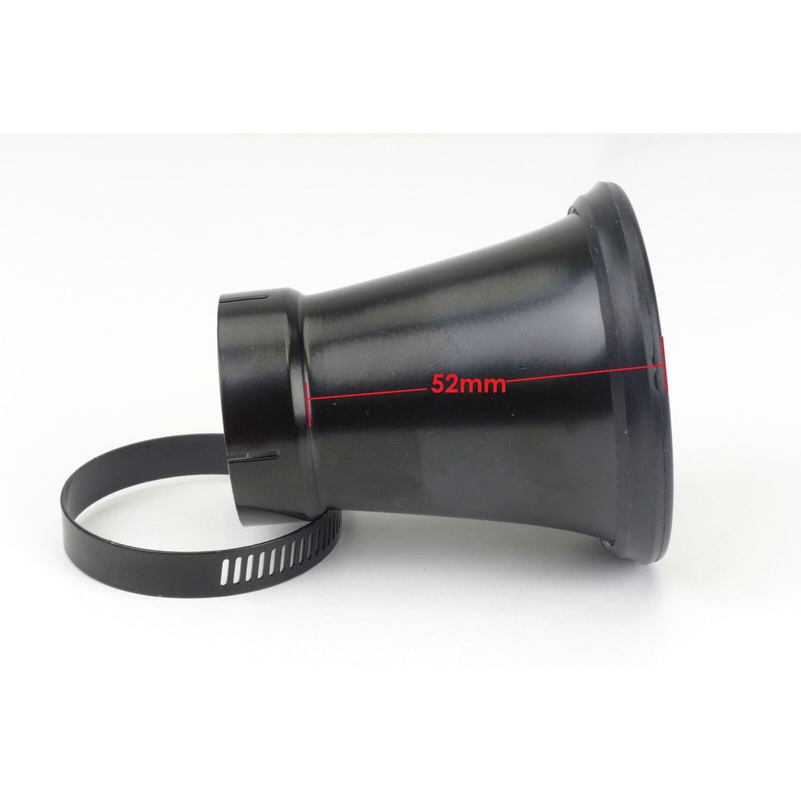 2FastMoto  Velocity Stack 35mm x 52mm Trumpet Style with Removable Screens Black RY-VS35B_630052