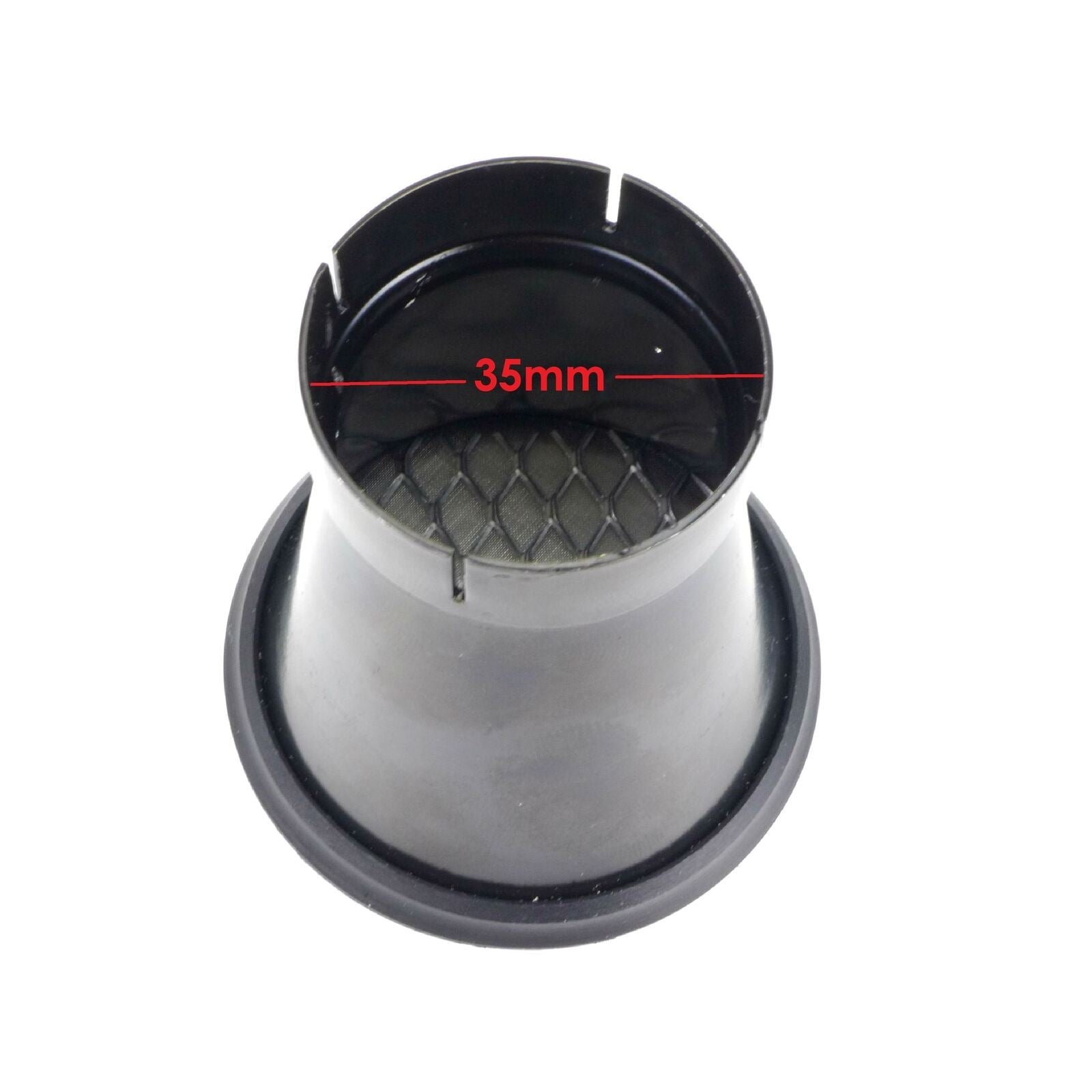 2FastMoto  Velocity Stack 35mm x 52mm Trumpet Style with Removable Screens Black RY-VS35B_630051