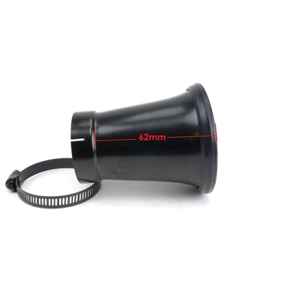 2FastMoto Black Aluminum Velocity Stack 50mm x 62mm Trumpet Style RY-VS50B_630047