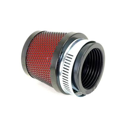 2FastMoto 30mm Small Round Tapered Pod Filter Black With Red Mesh 25-38017_670320