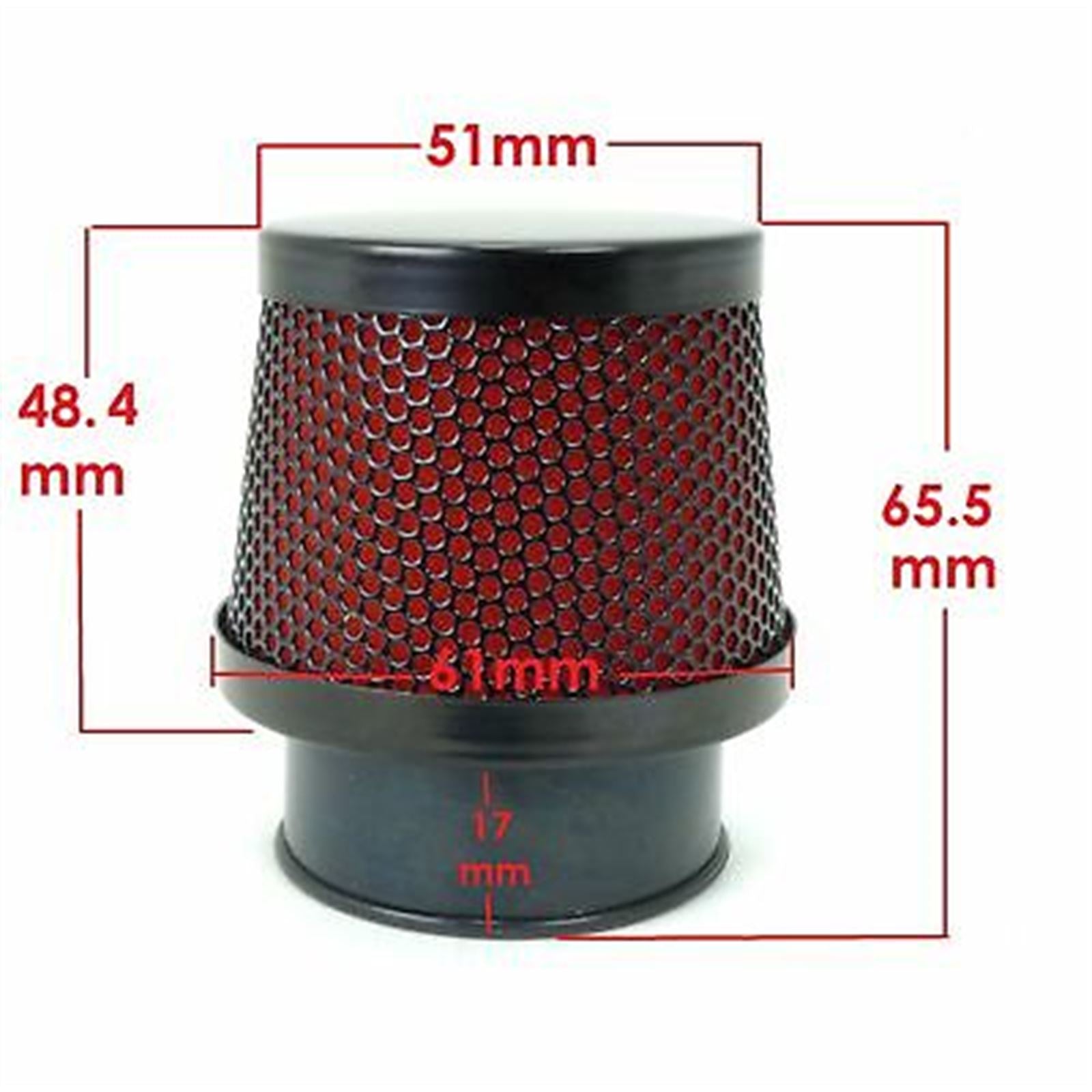 2FastMoto 35mm Small Pod Filter Round Tapered Black and Red 25-38019_629164