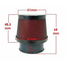 2FastMoto 38mm Small Pod Filter Round Tapered Black and Red 25-38021_636898
