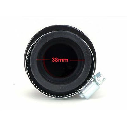 2FastMoto 38mm Small Pod Filter Round Tapered Black and Red 25-38021_636897