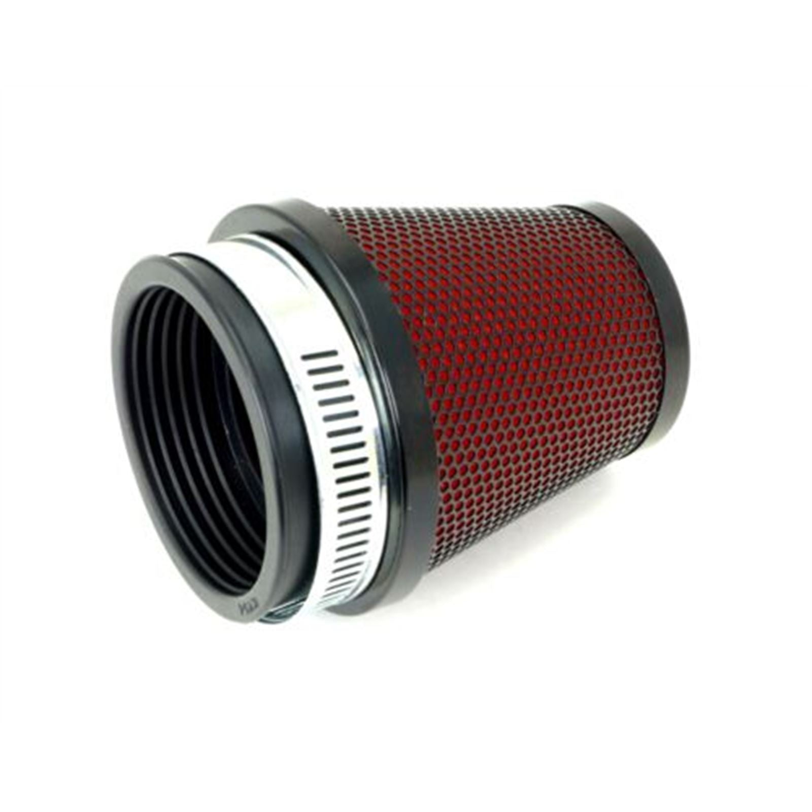 2FastMoto Pod Air Filter 39mm Large Round Tapered Black Body/Cap with Red Foam  25-38025_646082