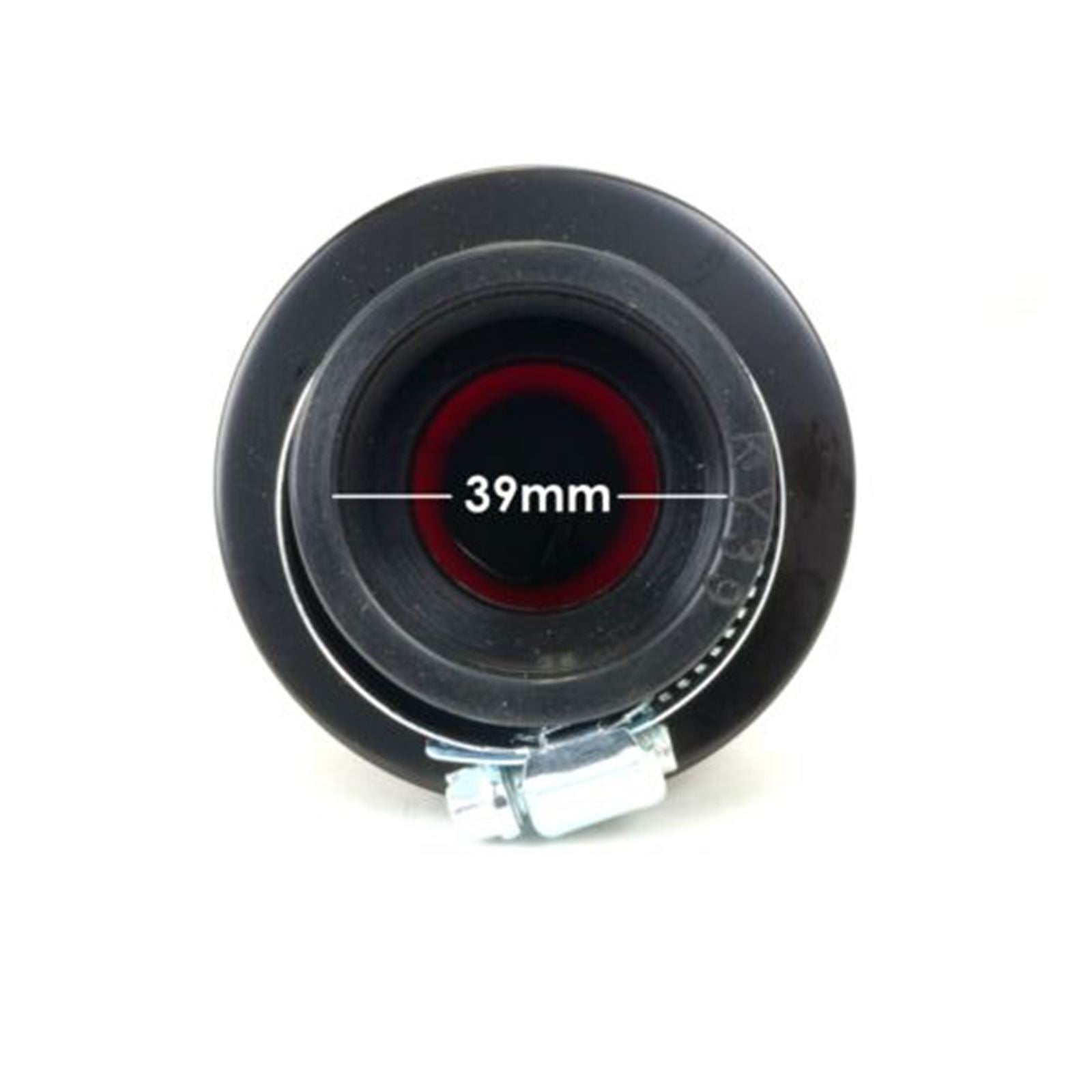 2FastMoto Pod Air Filter 39mm Large Round Tapered Black Body/Cap with Red Foam  25-38025_646080