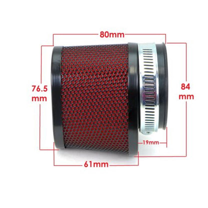 2FastMoto Pod Air Filter 45mm Oval Black Body/Cap with Red Foam  25-38036_632724